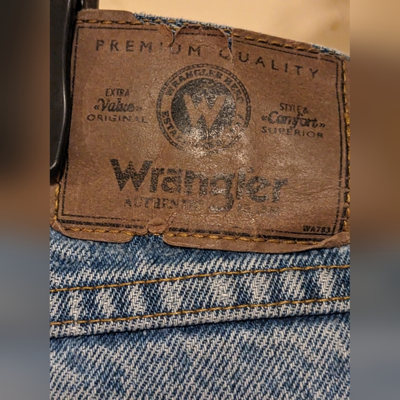 Vintage Wrangler Blue Jeans 100% Cotton - Picture 6 of 9